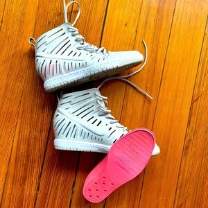 NIKE Jolie Sky Hi High Wedge Heel Taupe 8.5